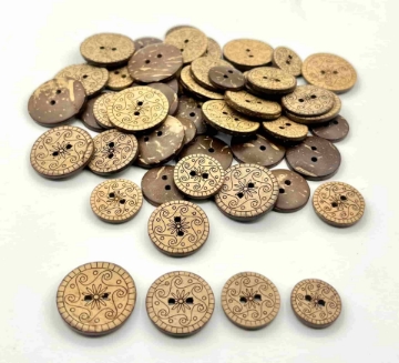 دکمه چوبی طرح سنتی 